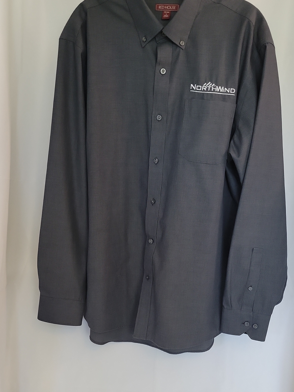 Men's Long-Sleeve Dress Shirt in Charcoal